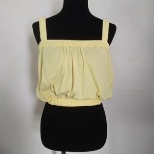 NWOT Zara yellow knit crop top
